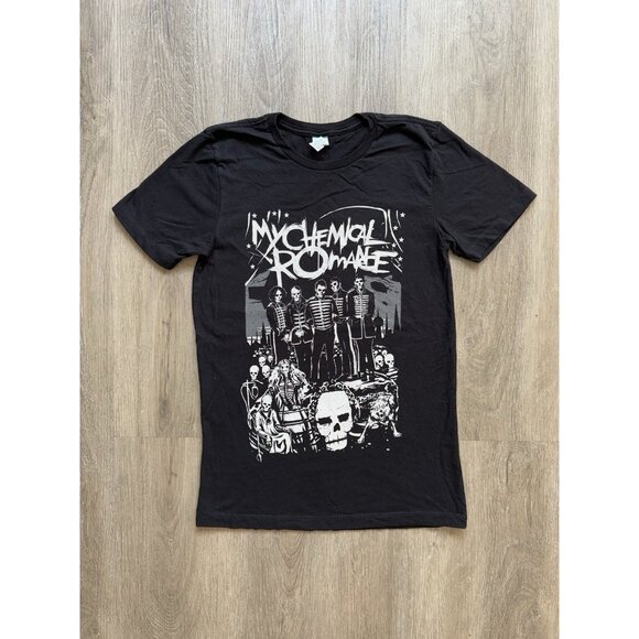 Vintage Y2K My Chemical Romance Band Tee Grunge Emo Rock Black Shirt Small Rare - Picture 1 of 6